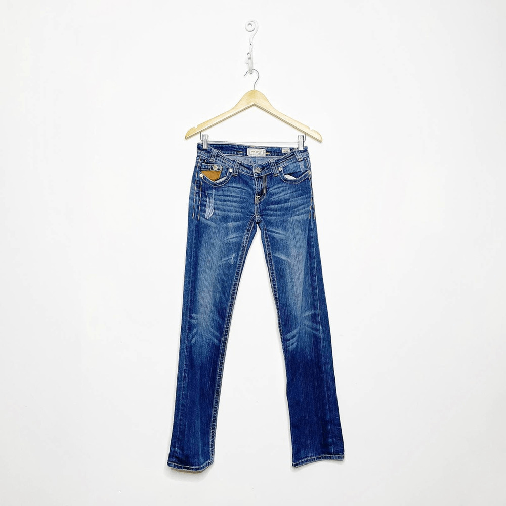 Vintage y2k 00s Mek Denim Oaxaca Boot Cut Jeans western low rise Womens 25